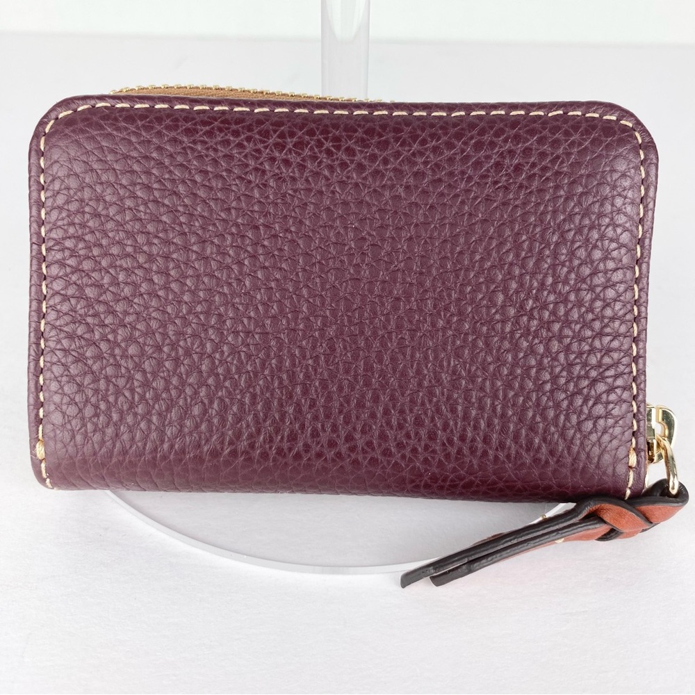 Dooney & Bourke Pebble Grain Zip Around Wallet Bordeaux Color - Picture 3 of 7